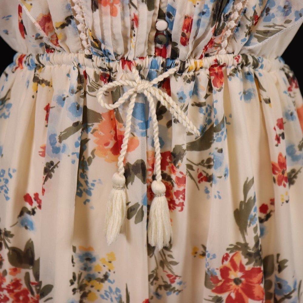 Abercrombie And Fitch Floral Ruffle Pintuck Draws… - image 5